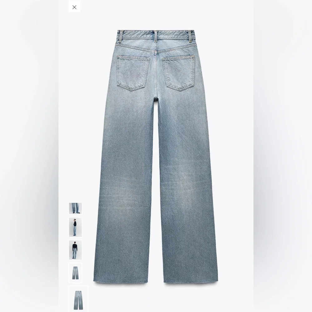 Zara TRF High Rise Wide Leg jeans 8 - Picture 6 of 9